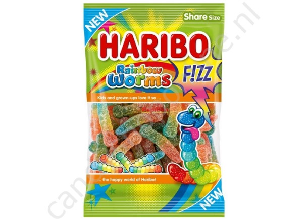 Haribo Rainbow Worms Fizz 200 gram