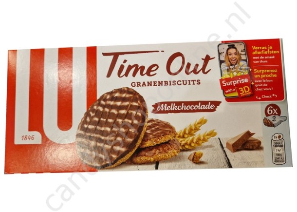 Lu Time Out Ganenbiscuits Melkchocolade 171 gram