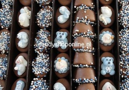 Olivers Geboorte Bonbons Blauw
