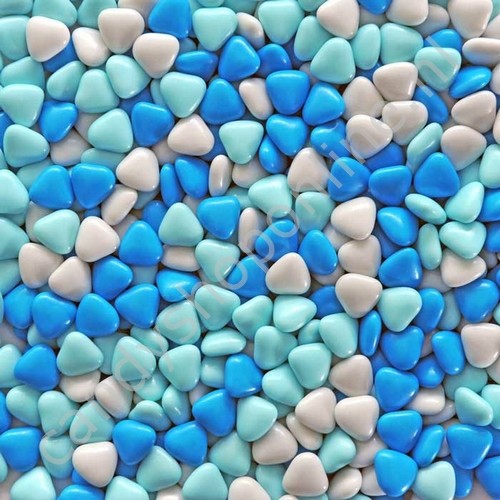 Vanestra Chocolade Drageehartjes blauw/wit/turquoise 250gr.