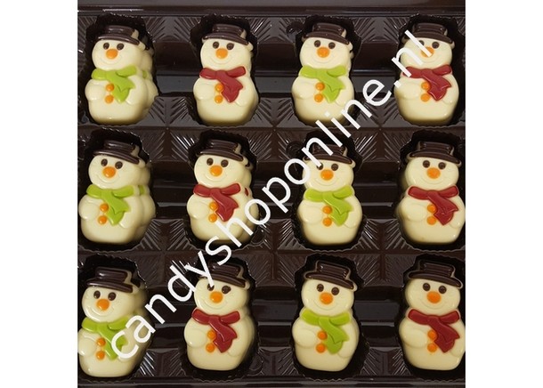 Sneeuwpop wit Bakje 7 stuks