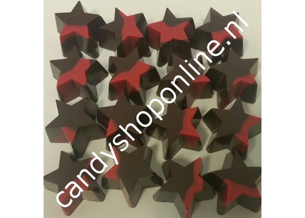 Kerststerren puur/rood room Bakje 8 stuks