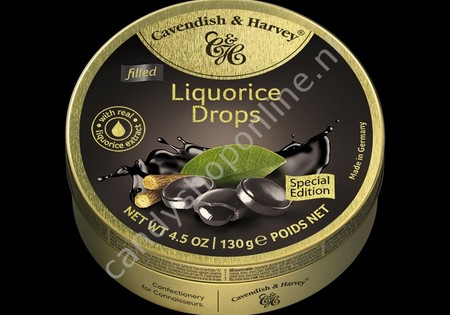 Cavendish & Harvey Filled Liquorice Drops with Liquorice Extract 130gr.