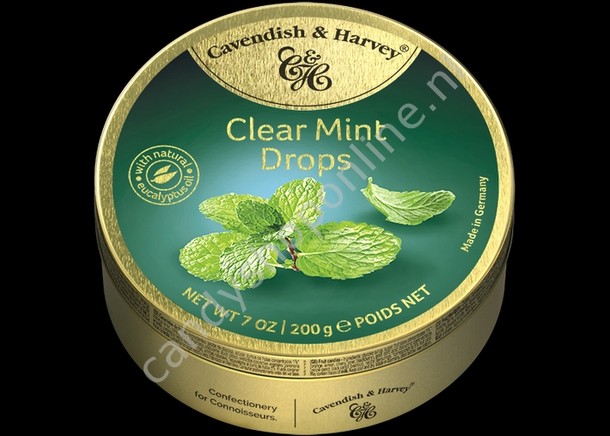 Cavendish & Harvey Clear Mint Drops with natural Eucalyptus oil 200gr.