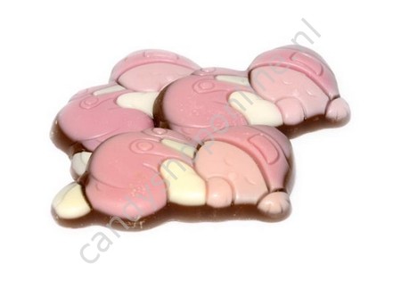 Dragee Chocolade Baby's Roze/Wit 200gr.