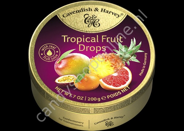 Cavendish & Harvey Tropical Fruit Drops with real Fruit Juice 200gr.