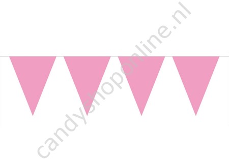 Geboorte Baby Roze Vlaggenlijn XL 10 meter
