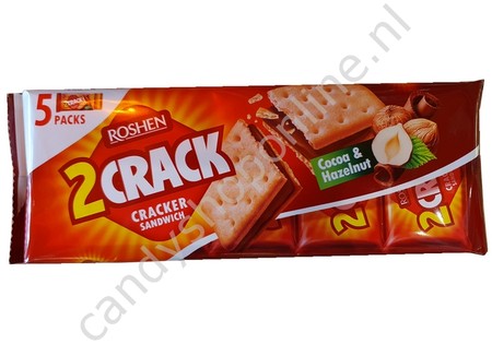 Roshen 2 Crack Sandwich cocoa hazelnut 5pcs. 235 gram