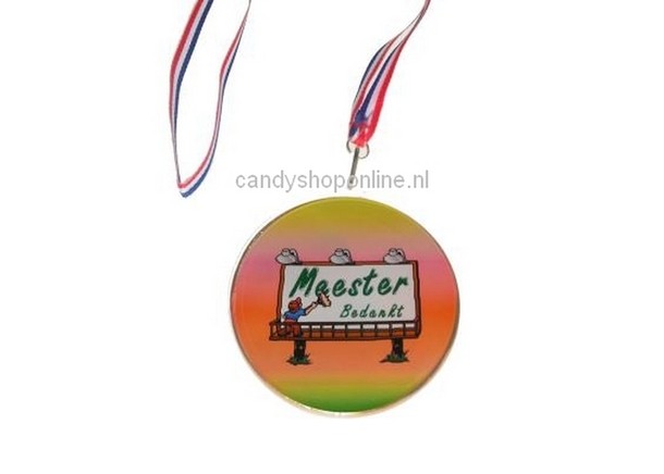 Chocolade Medaille Bedankt Meester