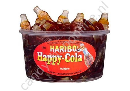 Haribo Silo Happy Colafles Groot 150st.