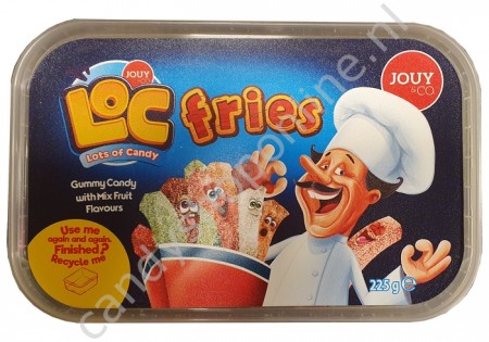 Jouy&co Fries Sugar Coated Gummy Candy with Mix Fruit Flavours 225 gram