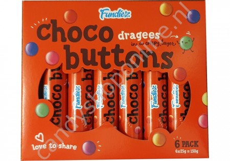 Fundiez Choco Buttons dragees in a crispy layer 6 pcs.