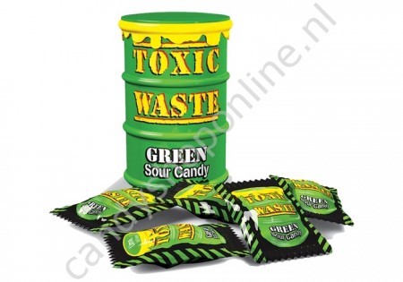Toxic Waste Green Sour Candy Drum 42gr.