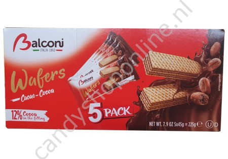 Balconi Wafers Cacao 225 gram 5 pcs