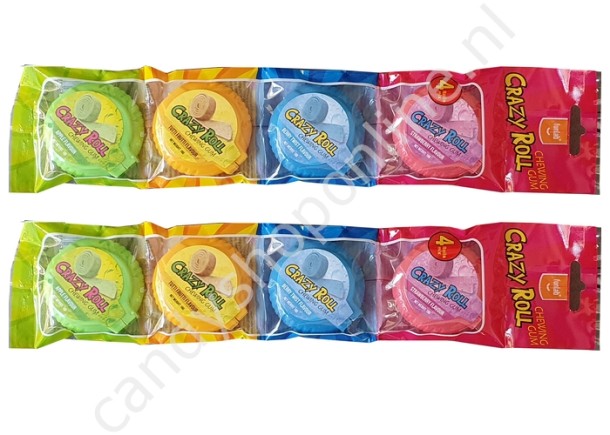 Crazy Roll Chewing Gum 4 pcs