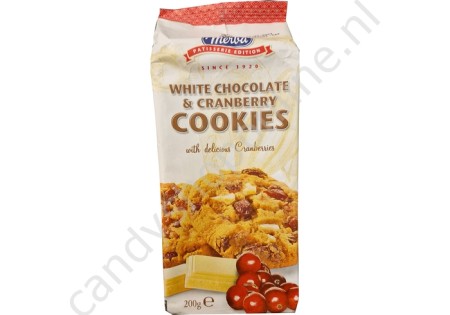 Merba White Chocolate & Cranberry Cookies 200gr.