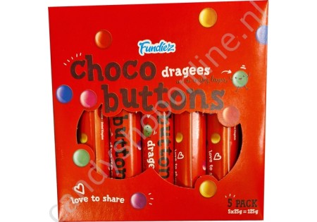 Fundiez Choco Buttons dragees in a crispy layer 5 pcs.