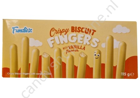 Fundiez Crispy Biscuit Fingers with Vanilla flavour 115gr.
