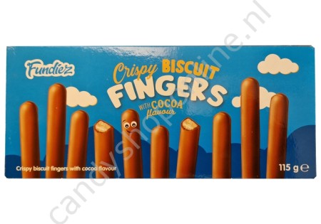 Fundiez Crispy Biscuit Fingers with Cocoa flavour 115gr.