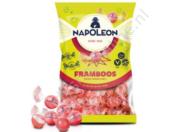 Napoleon framboos kogels (wijnballen) 150 gram