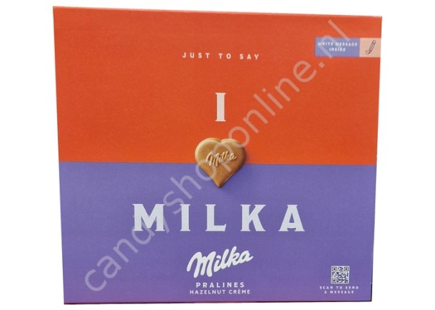 Milka J Love Milka chocolade pralines hazelnootcreme 110 gram